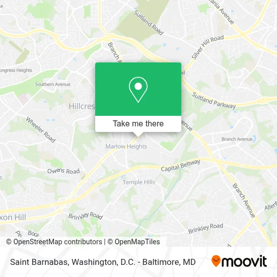 Saint Barnabas map