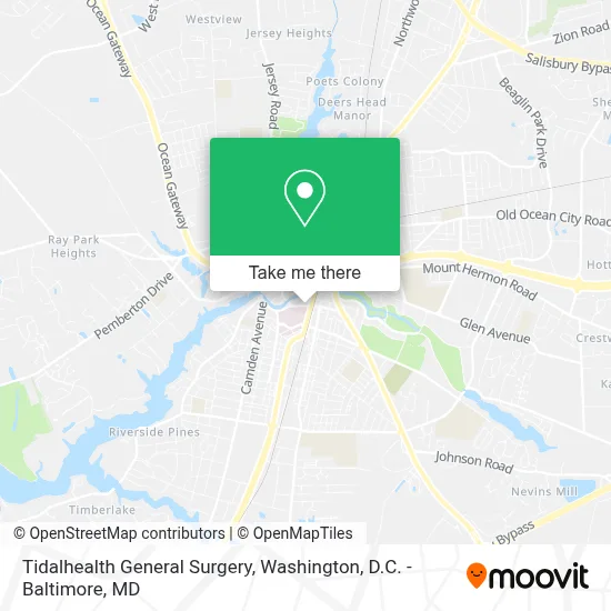 Tidalhealth General Surgery map