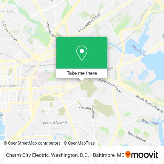 Charm City Electric map