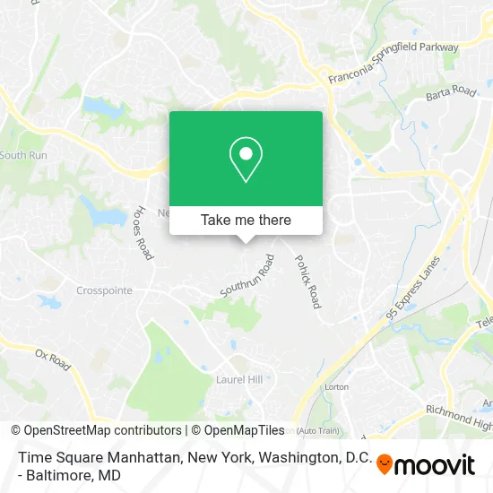 Time Square Manhattan, New York map
