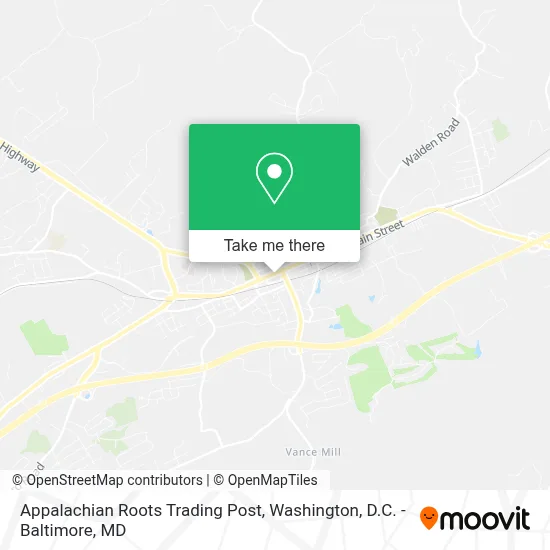 Appalachian Roots Trading Post map