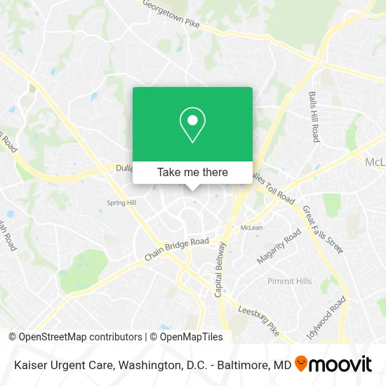 Kaiser Urgent Care map