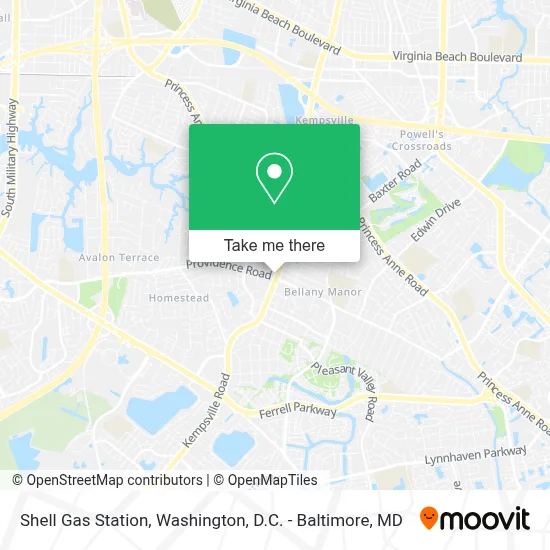 Shell Gas Station map