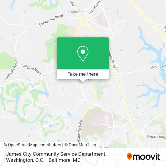 James City Community Service Department map