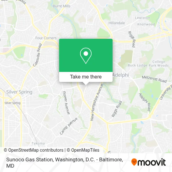 Sunoco Gas Station map