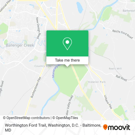 Worthington Ford Trail map