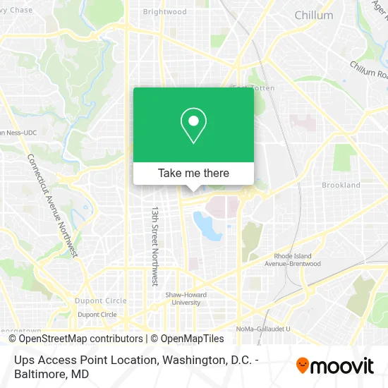 Ups Access Point Location map