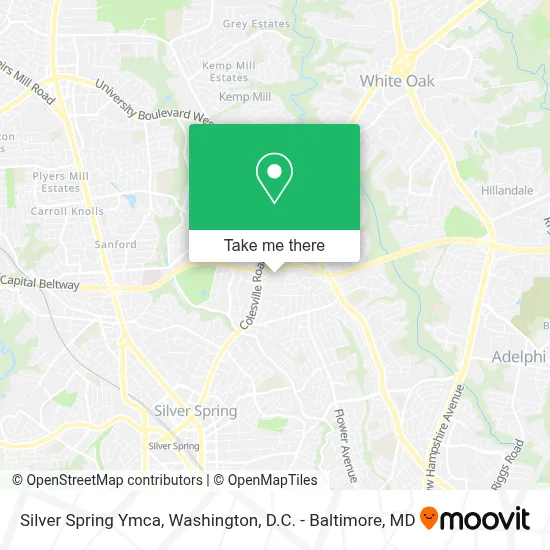 Silver Spring Ymca map