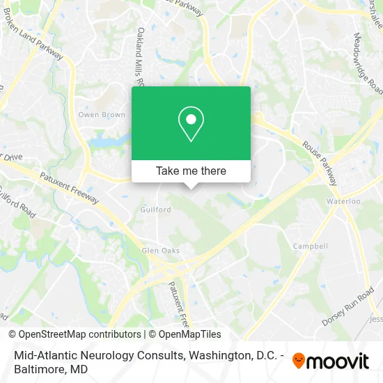 Mid-Atlantic Neurology Consults map