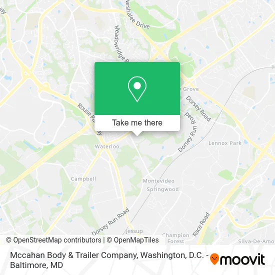 Mccahan Body & Trailer Company map