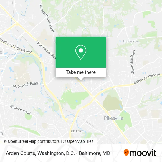 Arden Courts map
