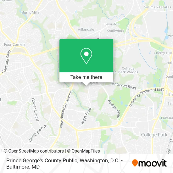 Prince George's County Public map