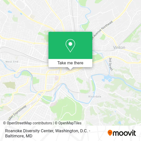 Roanoke Diversity Center map