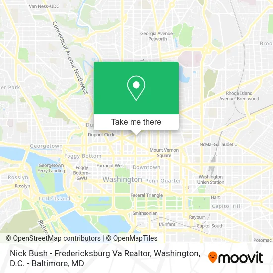 Nick Bush - Fredericksburg Va Realtor map