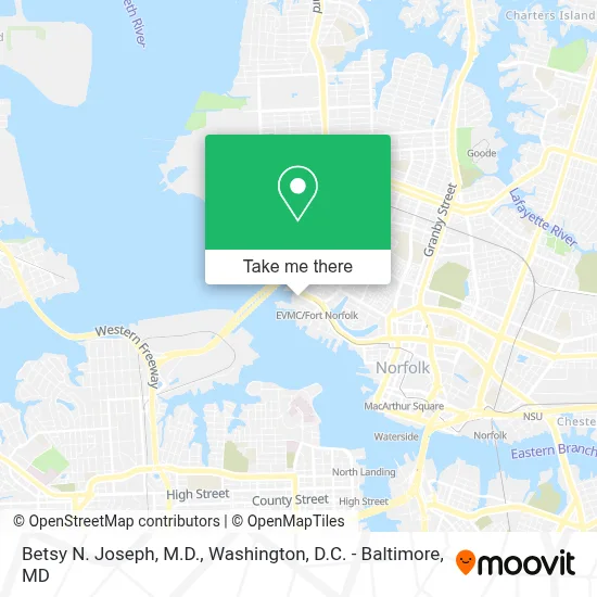 Betsy N. Joseph, M.D. map