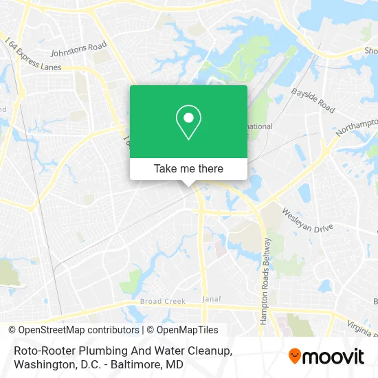 Roto-Rooter Plumbing And Water Cleanup map