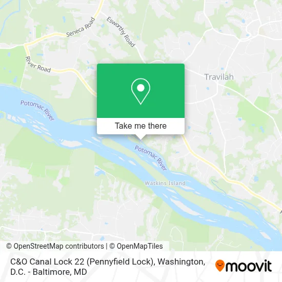 C&O Canal Lock 22 (Pennyfield Lock) map