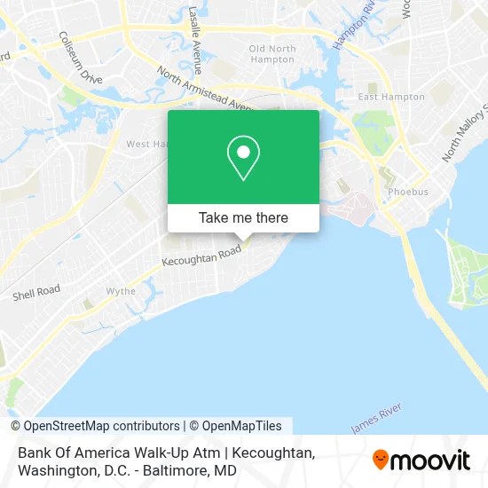 Bank Of America Walk-Up Atm | Kecoughtan map