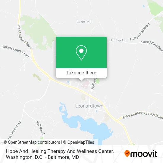 Hope And Healing Therapy And Wellness Center map
