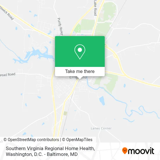 Southern Virginia Regional Home Health map