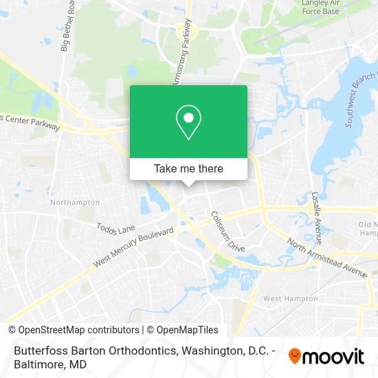 Butterfoss Barton Orthodontics map