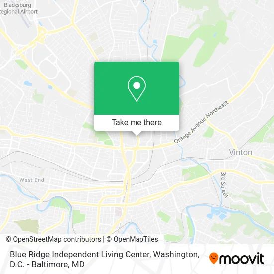 Blue Ridge Independent Living Center map