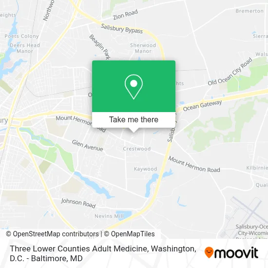 Three Lower Counties Adult Medicine map