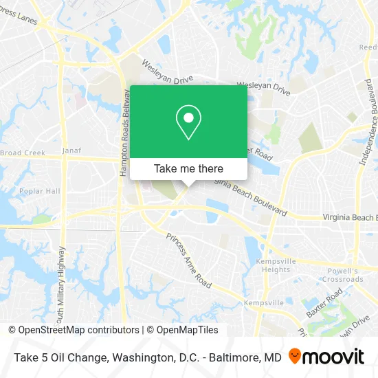 Take 5 Oil Change map