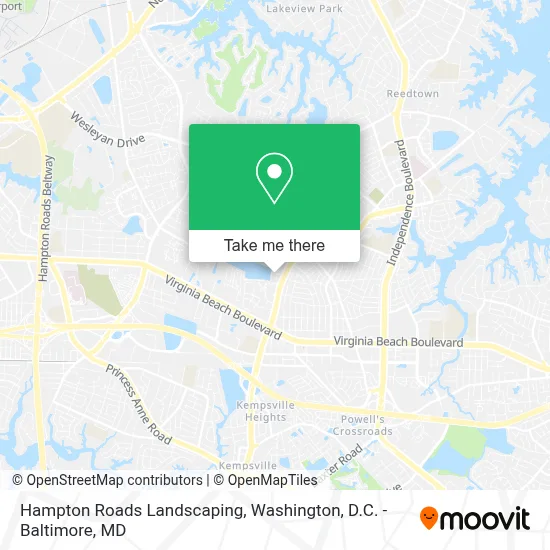 Hampton Roads Landscaping map