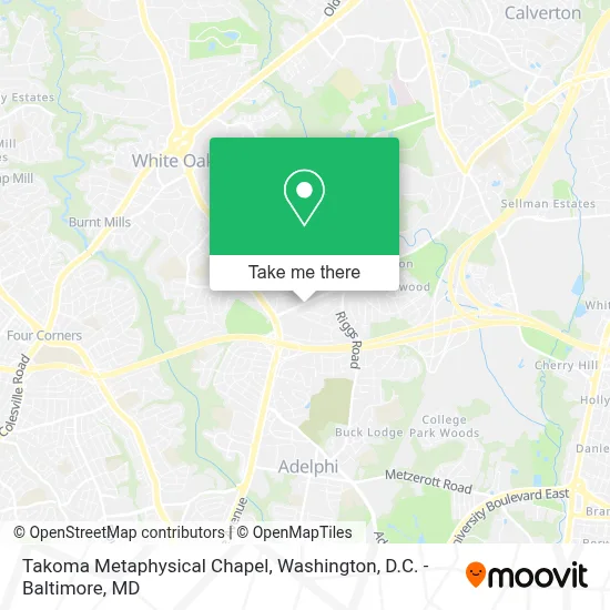 Takoma Metaphysical Chapel map