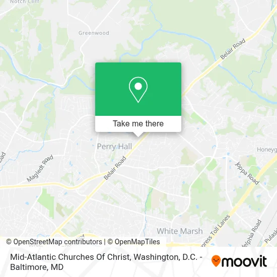 Mid-Atlantic Churches Of Christ map