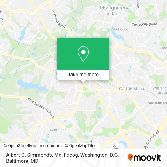 Albert C. Simmonds, Md, Facog map