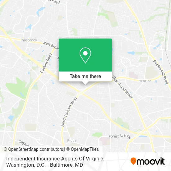 Independent Insurance Agents Of Virginia map
