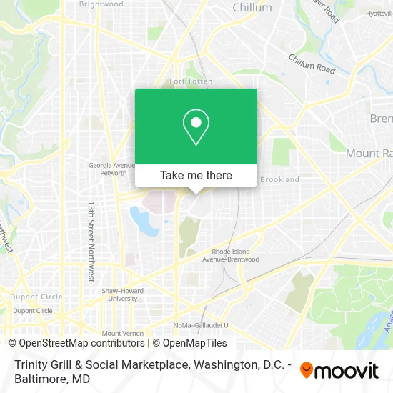 Trinity Grill & Social Marketplace map