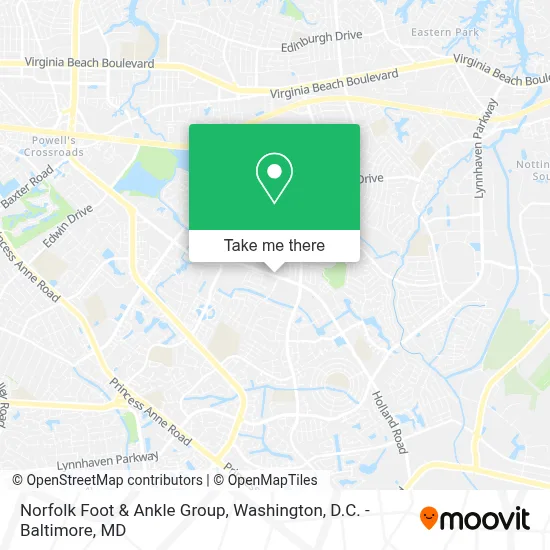 Norfolk Foot & Ankle Group map