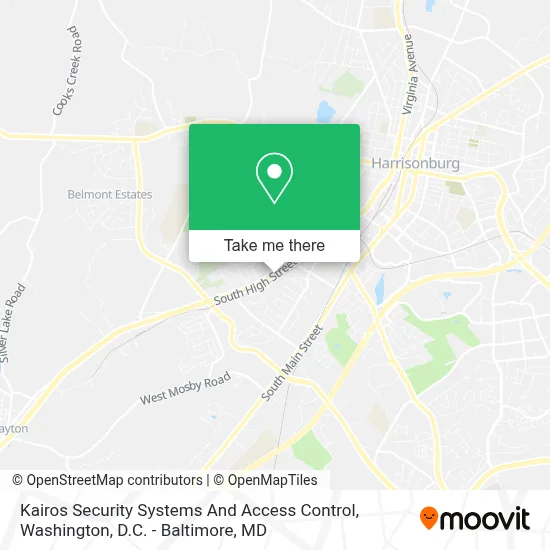 Kairos Security Systems And Access Control map