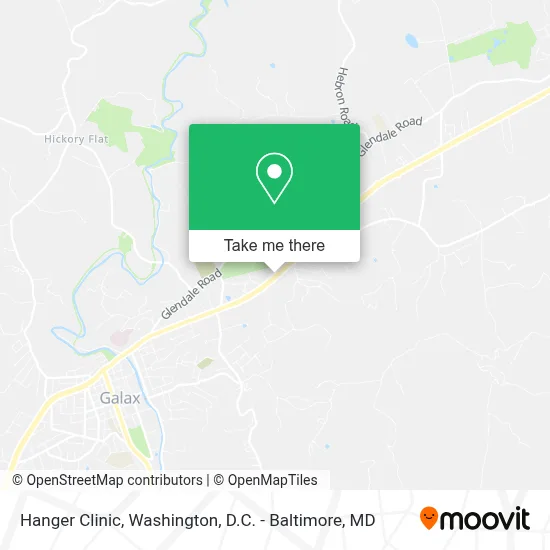 Hanger Clinic map