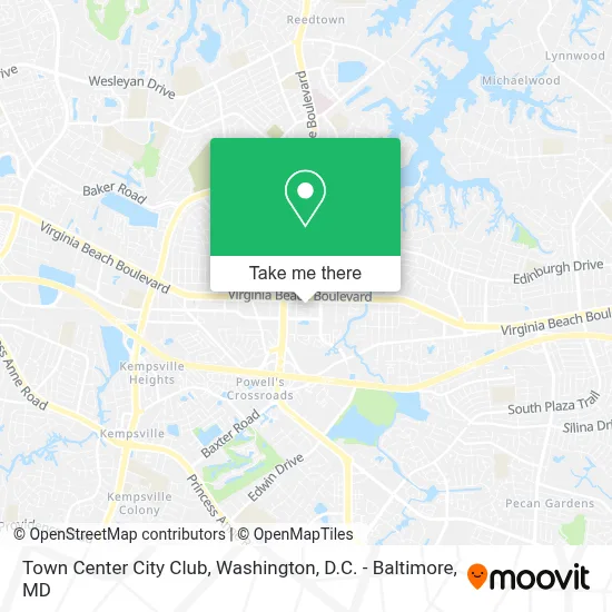Town Center City Club map