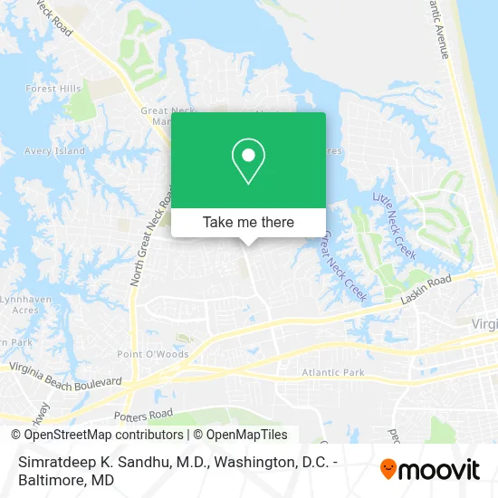 Simratdeep K. Sandhu, M.D. map