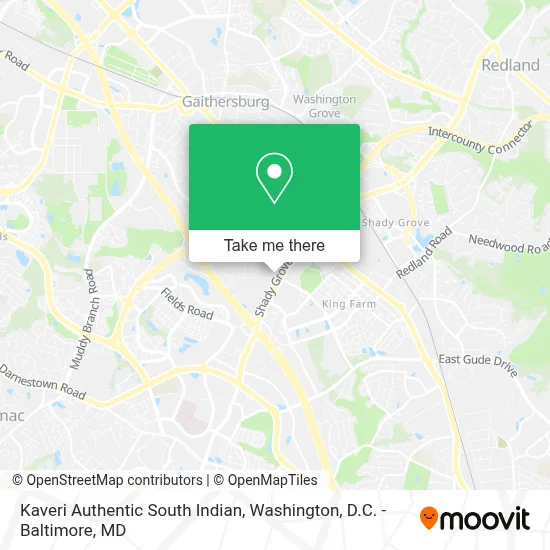 Kaveri Authentic South Indian map