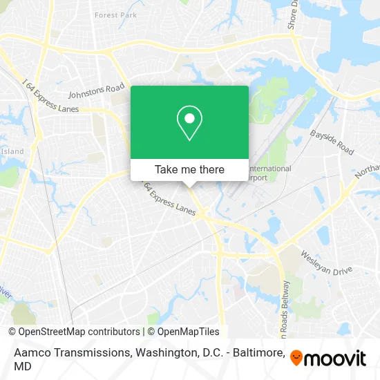 Aamco Transmissions map