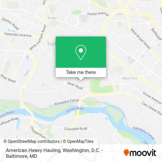 American Heavy Hauling map