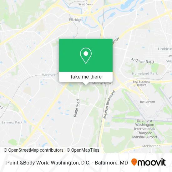 Paint &Body Work map
