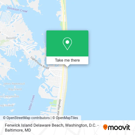 Fenwick Island Delaware Beach map