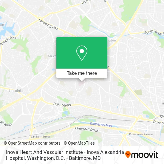 Inova Heart And Vascular Institute - Inova Alexandria Hospital map