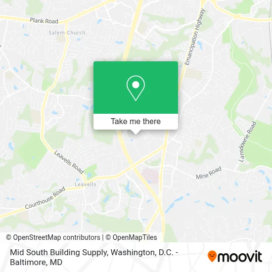 Mid South Building Supply map