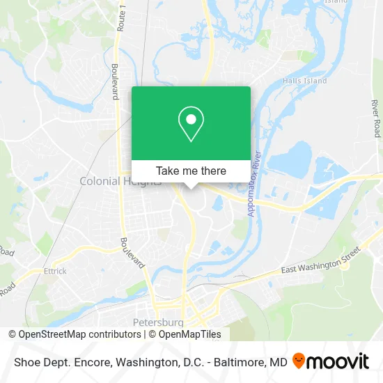 Shoe Dept. Encore map