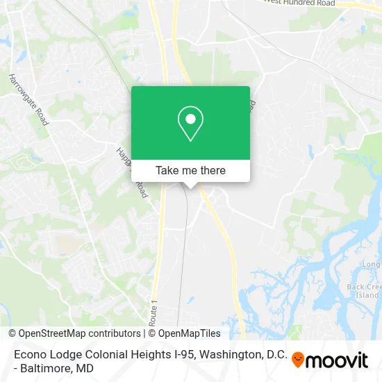 Econo Lodge Colonial Heights I-95 map