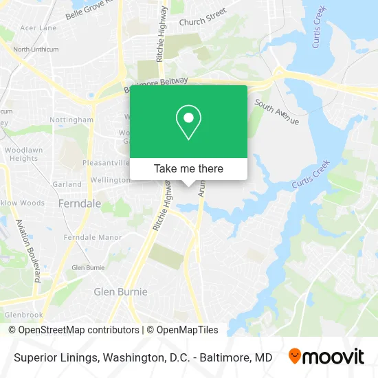 Superior Linings map