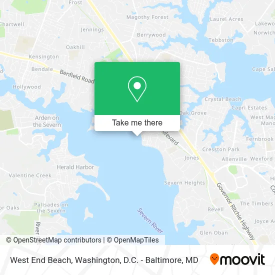 West End Beach map